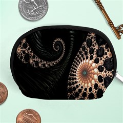 Fractal Black Pearl Abstract Art Accessory Pouches (medium)  by Nexatart