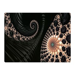 Fractal Black Pearl Abstract Art Double Sided Flano Blanket (mini)  by Nexatart