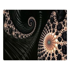 Fractal Black Pearl Abstract Art Double Sided Flano Blanket (large)  by Nexatart