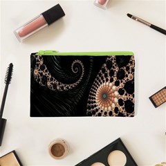 Fractal Black Pearl Abstract Art Cosmetic Bag (xs) by Nexatart