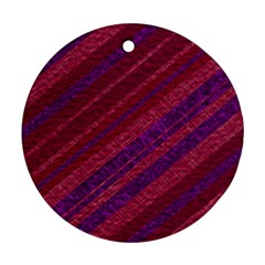 Stripes Course Texture Background Round Ornament (two Sides)