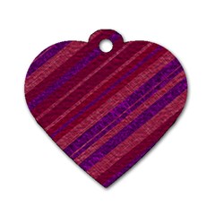 Stripes Course Texture Background Dog Tag Heart (one Side) by Nexatart