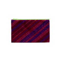 Stripes Course Texture Background Cosmetic Bag (xs) by Nexatart