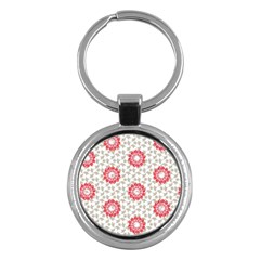 Stamping Pattern Fashion Background Key Chains (round) 