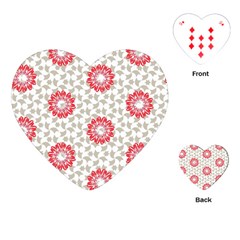 Stamping Pattern Fashion Background Playing Cards (heart)  by Nexatart