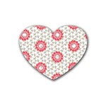 Stamping Pattern Fashion Background Heart Coaster (4 pack)  Front