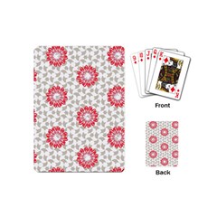 Stamping Pattern Fashion Background Playing Cards (mini)  by Nexatart