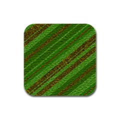 Stripes Course Texture Background Rubber Square Coaster (4 Pack)  by Nexatart