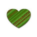 Stripes Course Texture Background Heart Coaster (4 pack)  Front