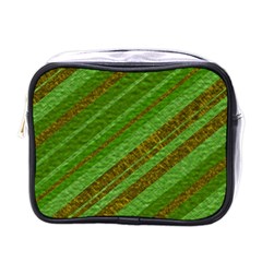 Stripes Course Texture Background Mini Toiletries Bags by Nexatart