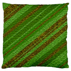 Stripes Course Texture Background Large Flano Cushion Case (two Sides) by Nexatart