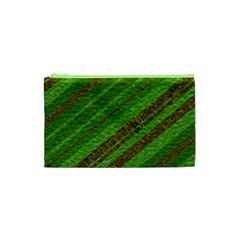 Stripes Course Texture Background Cosmetic Bag (xs) by Nexatart