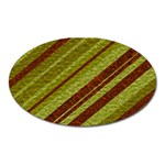 Stripes Course Texture Background Oval Magnet Front