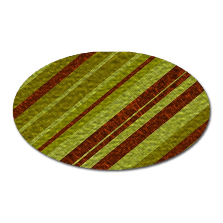 Stripes Course Texture Background Oval Magnet