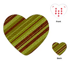 Stripes Course Texture Background Playing Cards (heart)  by Nexatart