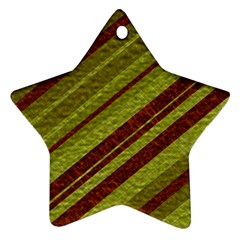 Stripes Course Texture Background Star Ornament (two Sides) by Nexatart