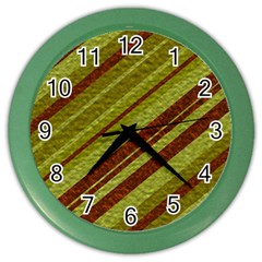 Stripes Course Texture Background Color Wall Clocks by Nexatart