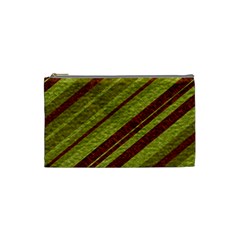 Stripes Course Texture Background Cosmetic Bag (small)  by Nexatart