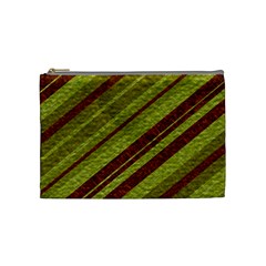 Stripes Course Texture Background Cosmetic Bag (medium)  by Nexatart