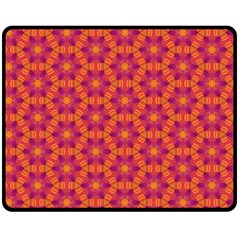 Pattern Abstract Floral Bright Fleece Blanket (medium)  by Nexatart