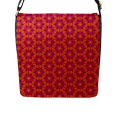 Pattern Abstract Floral Bright Flap Messenger Bag (l)  by Nexatart