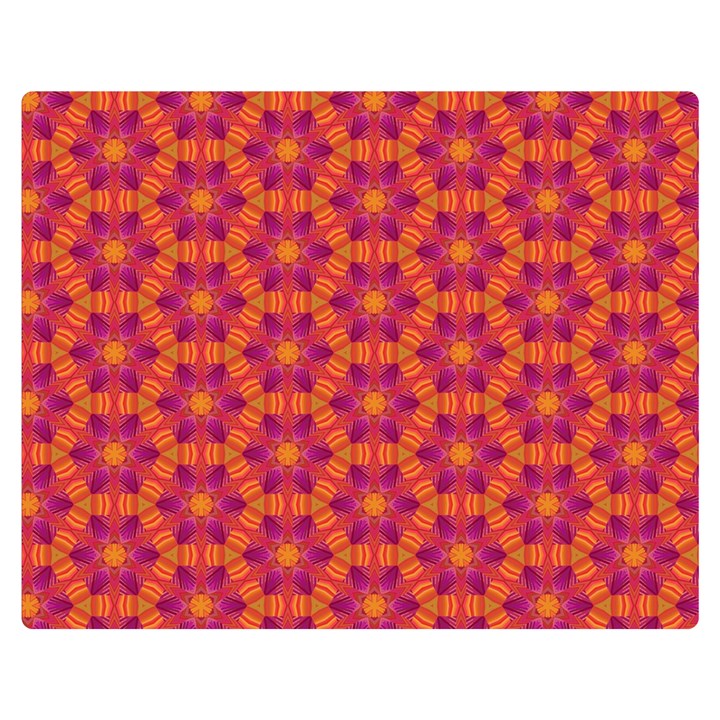 Pattern Abstract Floral Bright Double Sided Flano Blanket (Medium) 