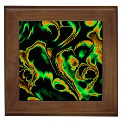 Glowing Fractal A Framed Tiles by Fractalworld