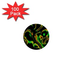 Glowing Fractal A 1  Mini Buttons (100 Pack)  by Fractalworld