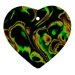 Glowing Fractal A Heart Ornament (two Sides) by Fractalworld