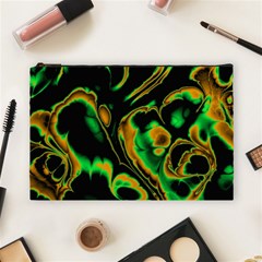 Glowing Fractal A Cosmetic Bag (large)  by Fractalworld