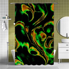 Glowing Fractal A Shower Curtain 48  X 72  (small)  by Fractalworld