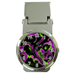 Glowing Fractal B Money Clip Watches by Fractalworld