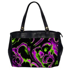 Glowing Fractal B Office Handbags (2 Sides)  by Fractalworld