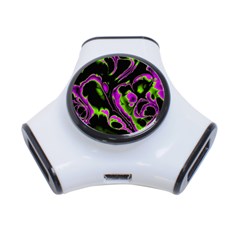 Glowing Fractal B 3-port Usb Hub by Fractalworld