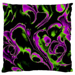 Glowing Fractal B Large Flano Cushion Case (one Side) by Fractalworld