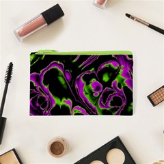 Glowing Fractal B Cosmetic Bag (xs) by Fractalworld