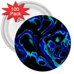 Glowing Fractal C 3  Buttons (100 pack)  Front