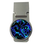 Glowing Fractal C Money Clips (Round)  Front