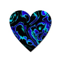 Glowing Fractal C Heart Magnet by Fractalworld