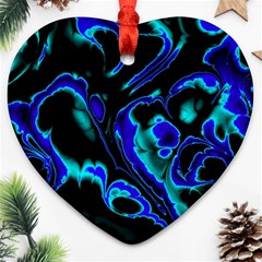 Glowing Fractal C Heart Ornament (two Sides) by Fractalworld