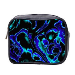 Glowing Fractal C Mini Toiletries Bag 2-side by Fractalworld