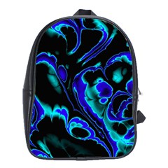 Glowing Fractal C School Bags (xl)  by Fractalworld