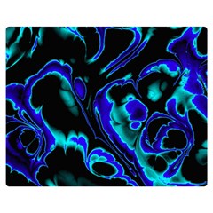 Glowing Fractal C Double Sided Flano Blanket (medium)  by Fractalworld