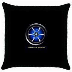 Power Core Throw Pillow Case (black)