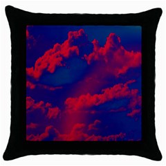 Sky Pattern Throw Pillow Case (black) by Valentinaart