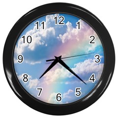 Sky Pattern Wall Clocks (black) by Valentinaart