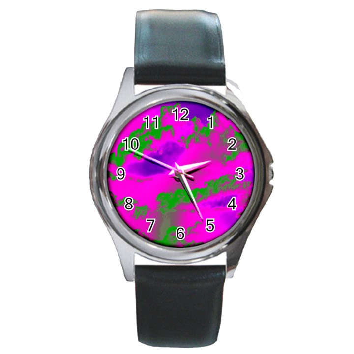 Sky pattern Round Metal Watch