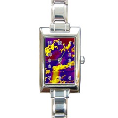 Sky Pattern Rectangle Italian Charm Watch by Valentinaart