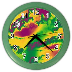 Sky Pattern Color Wall Clocks by Valentinaart