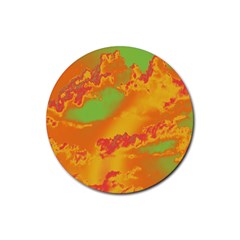 Sky Pattern Rubber Coaster (round)  by Valentinaart